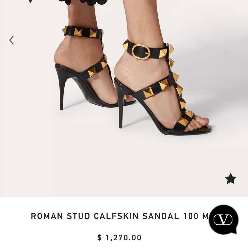 Valentino Garavani Roman Stud Calfskin Sandal. Excellent condition. Worn twice.